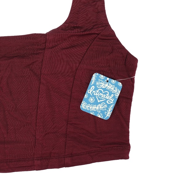 Free People Be Cool Brami Crop Top Tank Cami Acai - Picture 4 of 12